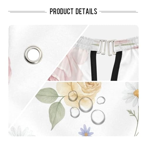Capa para cortar cabello impermeable con estampado floral amarilla, profesional para barbero con cierre ajustable de broche miniatura 4