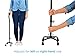 NOVA Medical Products Heavy Duty Quad Cane with Large Base, Black, 4.5 Pound (5710BK)
