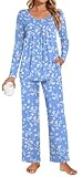 ❤ Pyjama facile d'entretien : lavage en machine ou à la main, et séchage rapide avec peu ou pas de repassage. Ne rétrécit pas
