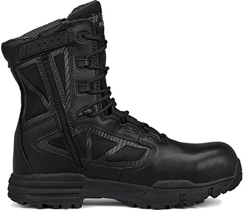 TACTICAL RESEARCH TR Chrome TR998Z WP CT 8" Waterproof Men's Tactical Boots - Black Leather Boots with Composite Safety Toe, BBP Membrane & StreetNav Traction Outsole2