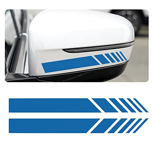 2Pcs Car Rear View Mirror Stickers Decor,Personality Diy Car Body Sticker Side Decal Stripe Vinyl Sticker,Car Accessories Car Decals For Car/Suv/Truck (Blue) #TOP11