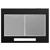 CIARRA CBCB6201 Dunstabzugshaube 60 cm 370 m³/h mit CBCF002X2 Aktivkohlefilter,Abluft Umluft Abzugshaube Edelstahl 3 Leistungsstufen LED Beleuchtung Wandmontage Wandhaube Wandabzugshaube,Schwarz - 9