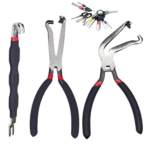 Winyxleng Automotive Tools, 60° Bent Head & Automotive Electrical Disconnect Pliers with 18-Piece Terminal Removal Tool Kit for Car Wiring, Battery Terminals and Spark Plug Wires by Winyxleng - Used condition - US$16.14