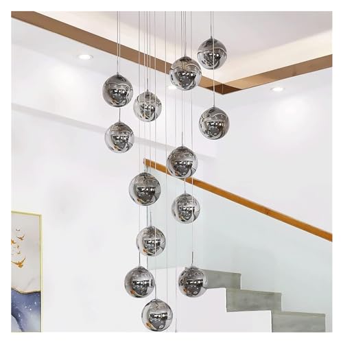 Lampe d'escalier à suspension réglable pour hall d'entrée