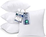 Utopia Bedding Relleno de Cojín 45 x 45 cm (4 Unidades),Almohadas de Sofá (Blanco)