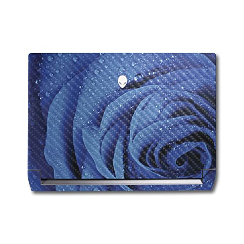 Image of MightySkins Carbon Fiber Skin Compatible with Alienware M17 R5 (2022) Full Wrap Kit - Rose Closeup | Protective, Durable Textured Carbon Fiber Finish | Easy to Apply & Change Styles | Made in The USA