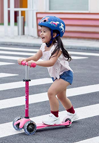 Image of Micro Kickboard | Mini LED Kids Scooter for Ages 2-5 | Children up to 110 lbs | 3 Wheel Lean-to-Steer Design | Adjustable T Bar | Smooth Ride, Motion Activated PU LED Wheels | Swiss Design