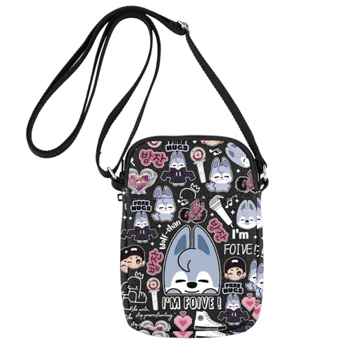 Image of JNIAP Korean Group Stay Crossbody Bag Korean Group Stay Wolf Gifts I'm Foive Gifts Stay Merchandise Stay Wolf Shoulder Bag