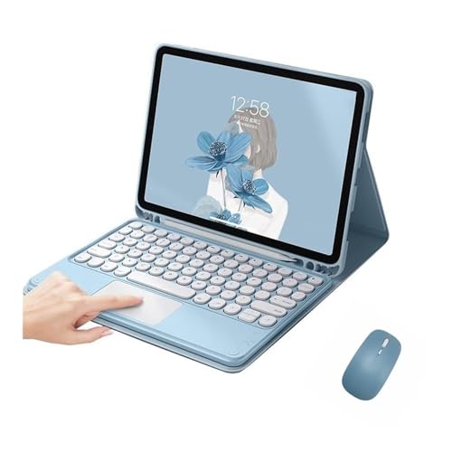 Clavier détachable Bluetooth touches rondes souris iPad Air 11 pouces 2024