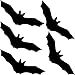 GreenIT 5 Stück 20cm Fledermaus schwarz Aufkleber Tattoo Vogel Warnvögel Fenster Schutz Deko Folie