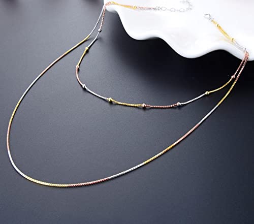 Necklace Retro Accessories Fashion Ladies S925 Silver Simple Clavicle Chain #TOP1