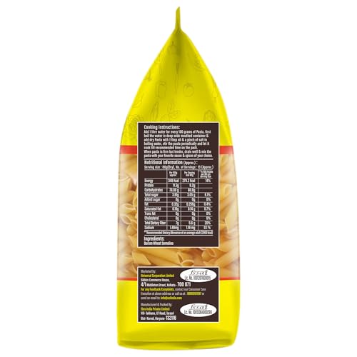 DiSano Penne Pasta, 1Kg, 100% Durum Wheat, No Maida, Source of Protein & Fiber.