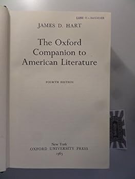 Hardcover The Oxford Companion to American Literature -- Fourth Edition [German] Book