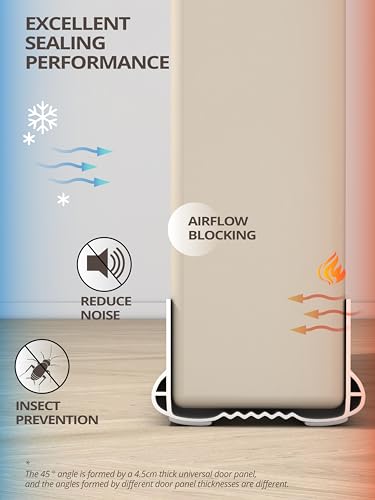Skatteskai SKT-0056154-1 New Upgrade 39 Inch Free Cutting Length Under Door Draft Blocker Door Draft Stopper Insulator Door Sweep Weather Stripping Noise Stopper Strong Adhesive thumb #3