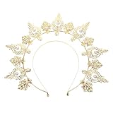 Hohopeti Goldener Heiligenschein Haarschmuck Stirnband mit Doppelperlen...