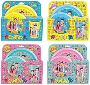 ME CONTRO TE SET 3 PZ - PIATTO FONDO+ PIANO+BICCHIERE