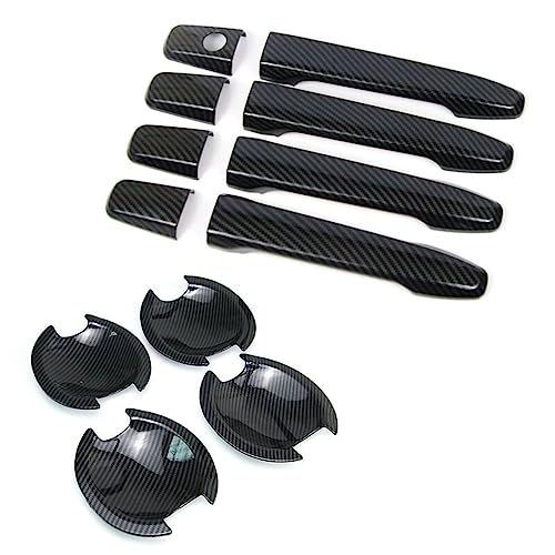 Cubierta de manija para Mitsubishi ASX 2010-2020: oculte arañazos con fibra de carbono cromada