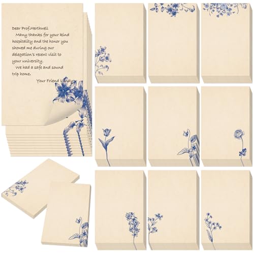 Image of Spiareal 100 Pcs Blank Note Cards Index Card, Kraft Paper, 4*6inch, Flower | Kraft Cardstock with Eucalyptus Design, Envelopes Included, For Thank You Cards, Weddings, Baby Showers, Office DIY