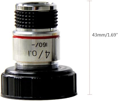 Upgraded Microscope 10X 40X 100X Microscope Objective Lens Achromatic Objective Microscope Parts Stand RMS Thread