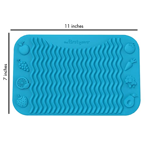 The First Years Senseables Finger Foods Placemat – Silicone Feeding Mat For Baby High Chairs Or Table - Dishwasher Safe – Blue #TOP4