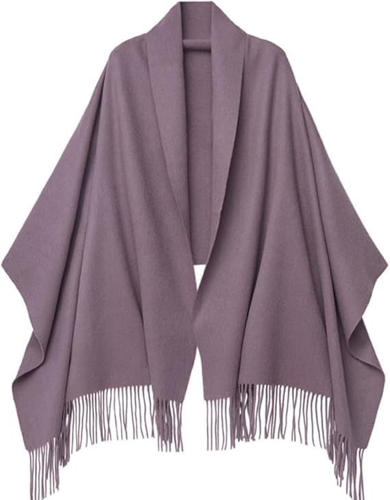 PFLife Bufanda de Cachemira Femenina 80'' x 27'' Bufanda de Regalo Femenina Pashmina Chal Suave y Cálida en Invierno Envuelta (A Morado)
