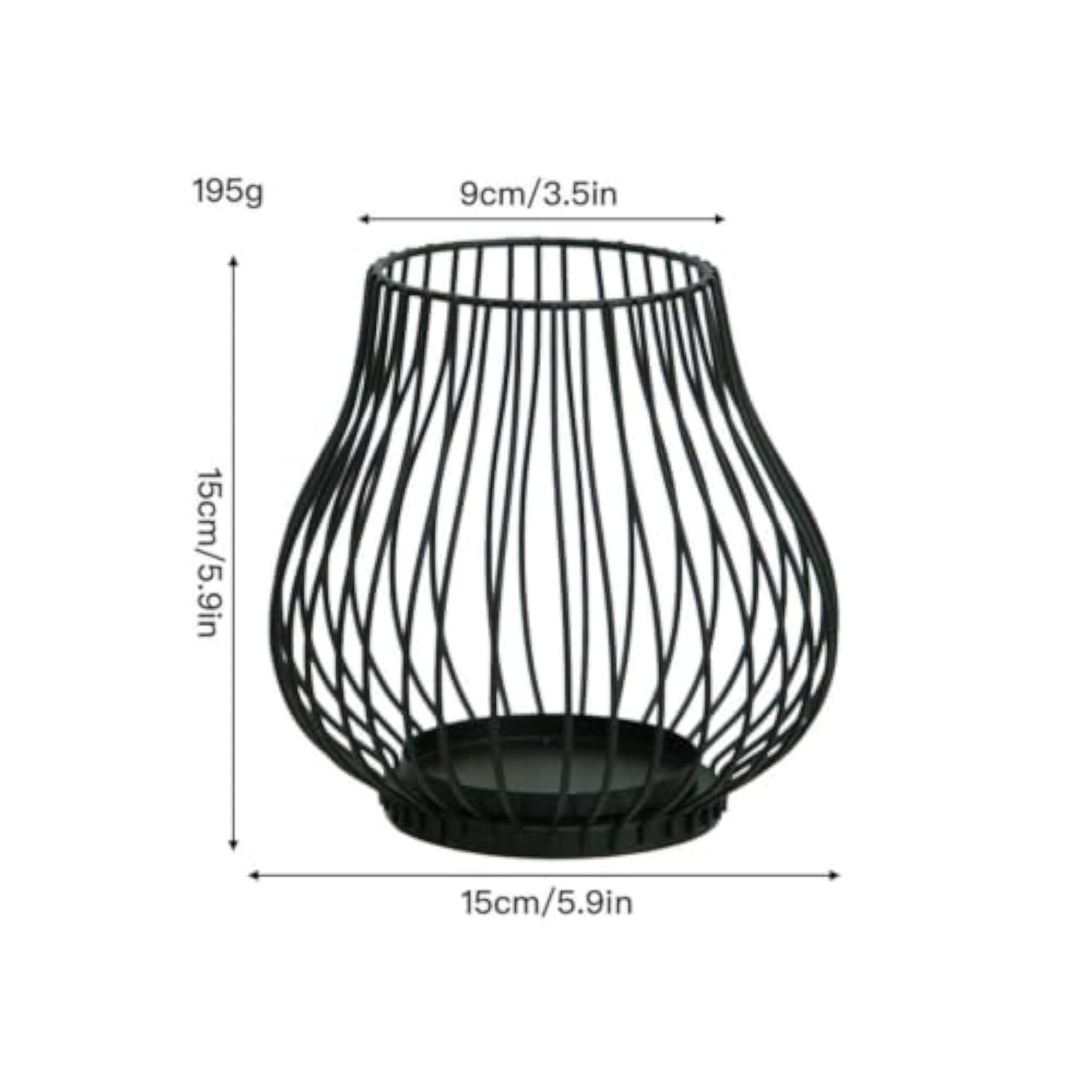 Decorative Wire Candle Holder for Tabletop