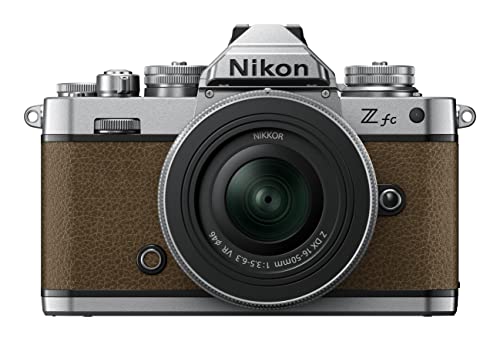 Nikon Z fc (Walnut Brown) + NIKKOR Z 16-50mm + 50-250mm Twin Lens Kit | 20.9MP APS-C Mirrorless | Retro Classic Design | 4K UHD Video | Wide-to-Telephoto Range | Eye-Detection AF