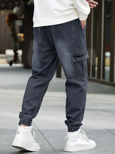 Image of Noble Monk Loose Fit Men's Flip Pocket Jean || Mens Stylish Loose Fit Denim Cargo || Multi-Pocket Styling Pant|| Men Jeans || Jeans for Men