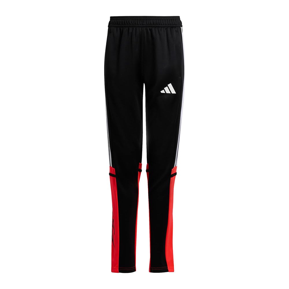 adidas Unisex Kids F50 Training Pants Kids, Black/Lucid red/White, 9-10 Years
