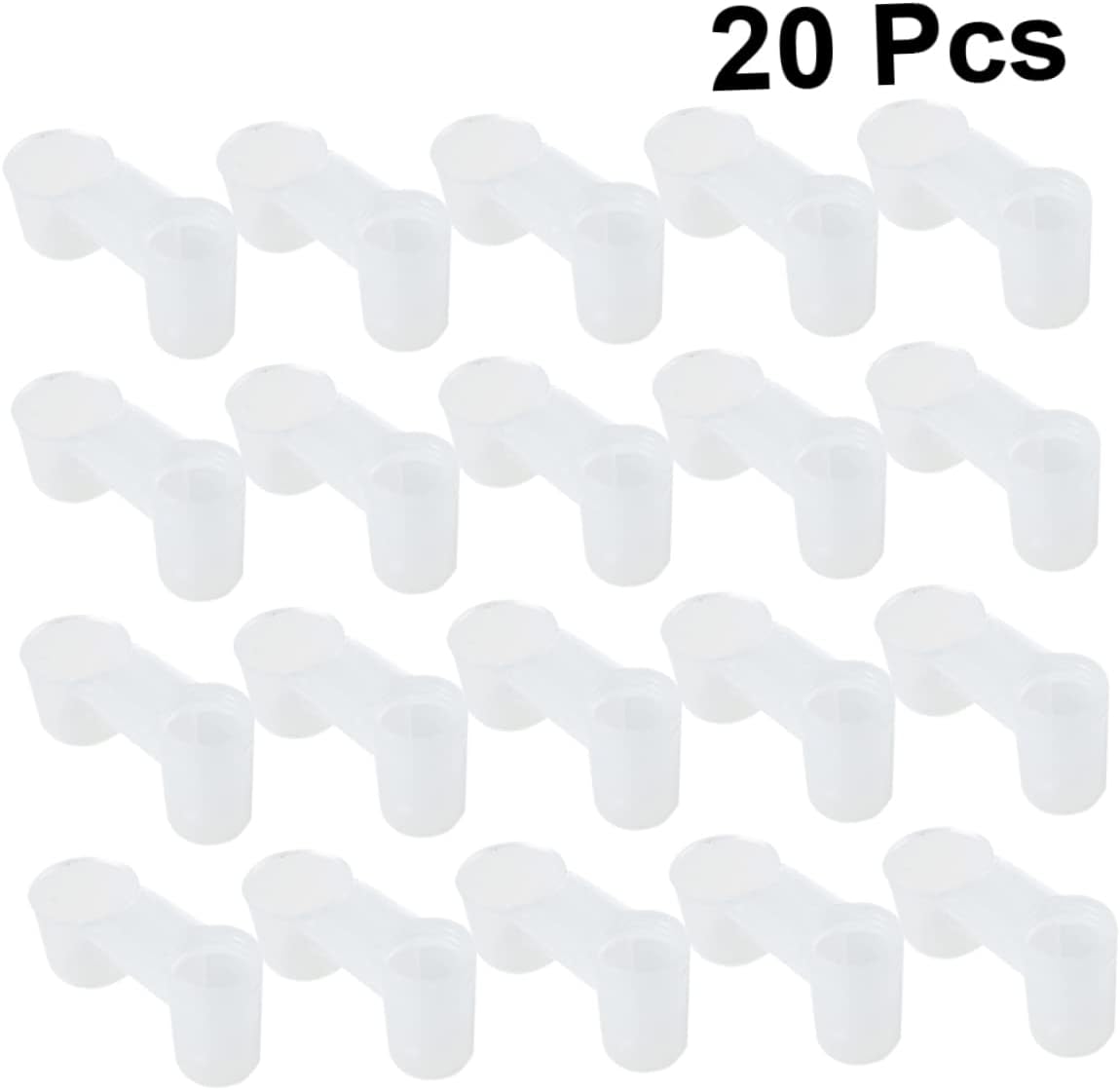 BESPORTBLE 20pcs Pigeon Autodrinker Parrot Waterer Double Mouth Drinking Fountain Easy Clean Bird Water Dispenser for Home Pet Shops and Zoos