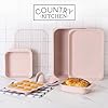 Country Kitchen Nonstick Stackable Bakeware Set - Deluxe Heavy Duty, Durable, Easy Release Baking Set, 8 Pcs, Pink #1