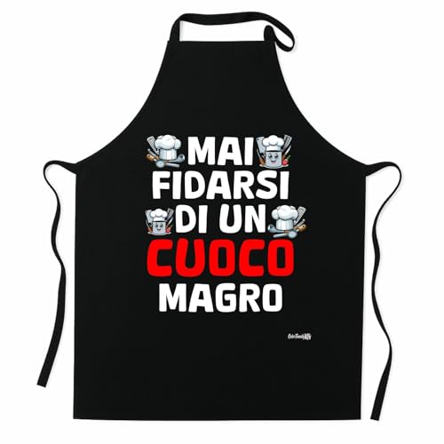 Colorfamily Grembiule da Cucina Frasi Divertenti Mai fidarsi di un