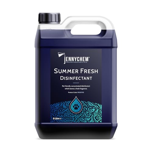 Concentrated Pet Disinfectant 5L | Powerful, Long-Lasting Fresh Scent Cleaner | Kills Germs & Bacteria | Safe for Use Around Pets | Ideal for Pet Areas, Kennels, Homes & More (Summer Fresh)