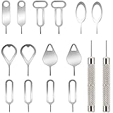 MMOBIEL 16 x Universal SIM Card Removal Tool SIM Ejector Pin Compatible with All Smartphones - iPhone, Samsung, Xiaomi, Oppo, Huawei, OnePlus, etc.