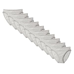 Amazon Essentials Damen Unterhosen aus Baumwolle mit hohem Bein, Mittelgrau Meliert, Größe S