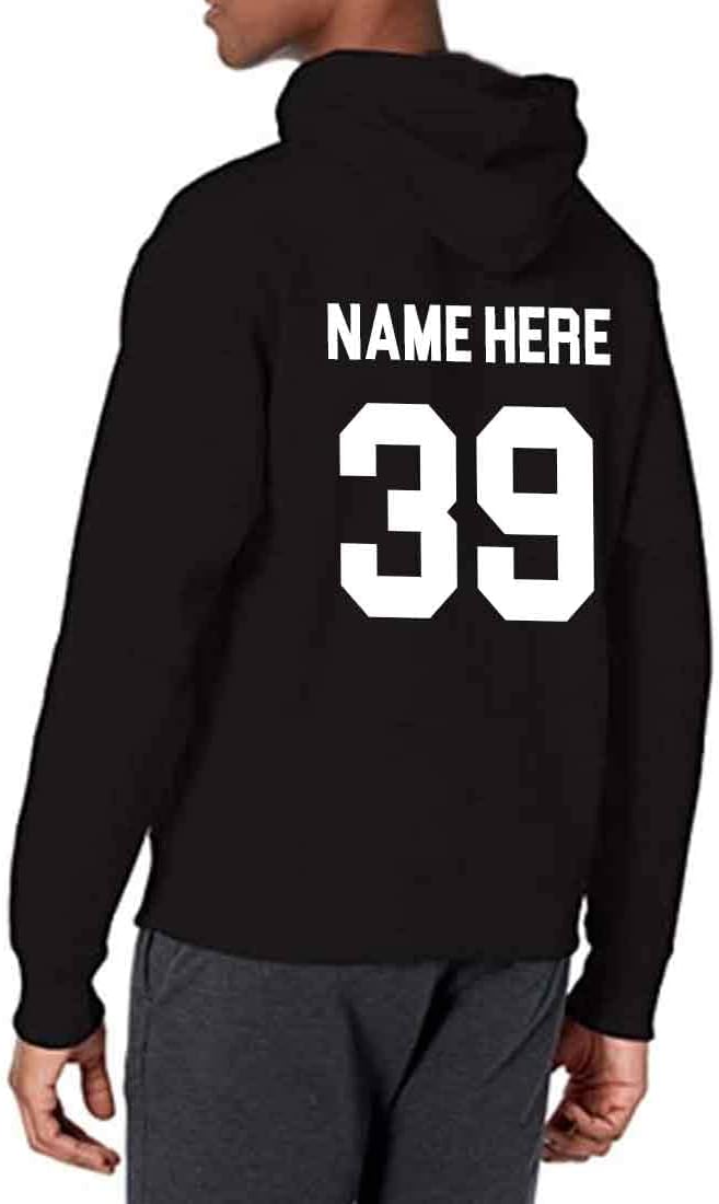 - Customized Hoodie with Name on Back Print (Unisex) - Add Name and Number - Name Here