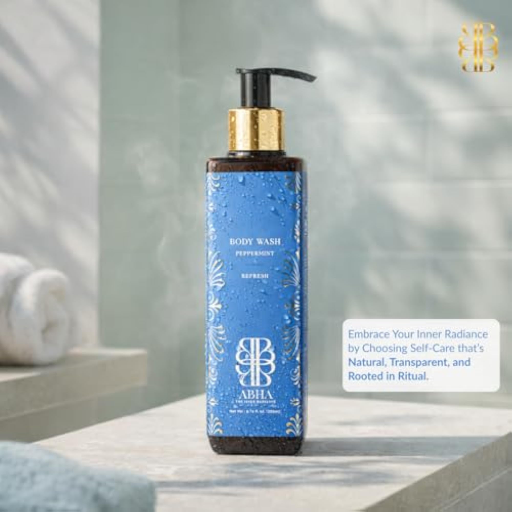 Peppermint Body Wash, 200ml for Men & Women
