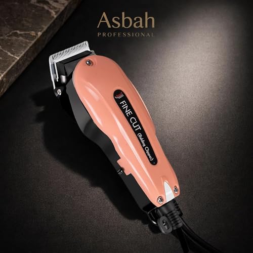 Image of Asbah Professional Fine Cut Clipper | Corded Trimmer With 8 Guide Comb| One Year Warranty, Lifetime Repair & Services, Multicolour