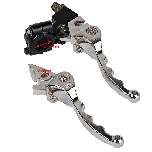 Hifrom Chrome Folding Clutch & Brake Levers Set Compatible With 200Cc 140Cc 125Cc 110Cc Pit Dirt Bike #TOP2