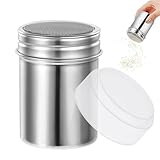 粉ふりボトル 粉ふり缶 調味料入れ ステンレス製 防錆 耐久性 耐摩耗性 取り外し可能な蓋 清掃しやすい 粉状調味料保存容器 塩 スパイス 小麦粉 コショウ 粉砂糖など 家庭キッチン用 1個入り