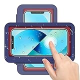 MoKo Soporte Impermeable para Teléfono de Baño, Cuna con Rotación Libre de 180 Grados Táctil Antivaho, Adecuado para Teléfonos de Menos de 6,8", Compatible con iPhone 14 Pro MAX Galaxy - Azul