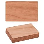 Fukaisu 10pcs Wooden NFC Cards with Ntag215 Chip, Blank Programmable Tags for Custom Carving Compatible with All NFC Smartphones & Devices for Custom Digital Business Cards