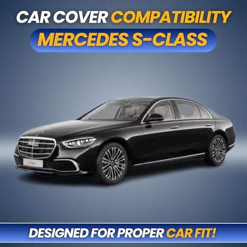 Image of Premium 100% Waterproof Car Cover for Mercedes S-Class | All-Weather, UV & Dust Protection | Heavy-Duty 3-Layer Fabric | Custom Fit with Mirror & Antenna Pockets | Navy Blue
