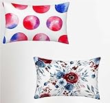 White Funda Cojin 25x45 Juego de 51, Flor Rectangular Funda Almohada 25x45cm con Cremallera Oculta, Suave Terciopelo Fundas Cojines, Fundas de Cojines para Sofá Cama Silla o Jardín Regalo 6-3496