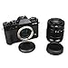 JJC 2-Pack Body Cap & Rear Lens Cover Kit for Fuji Fujifilm X-E5 X-M5 X-T50 X-T30 II XT30 X-T20 X-T5 X-T4 X-T3 X-T2 X-E4 X-E3 X-S20 X-S10 X-T10 X-T200 X-A7 X-A5 X-PRO3 & More X Mount Camera & Lens