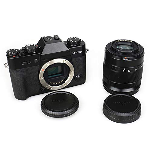 Image of JJC 2-Pack X Mount Body Cap & Rear Lens Cover for Fuji X-E5 X-M5 X-T30 X-T5 | for Fujifilm XE5 X-T50 XT30 III II X-T20 X-T4 X-T3 X-T2 X-E4 X-E3 X-S20 X-T10 X-T200 X-A7 X-A5 X-PRO3 & More Camera and Lens