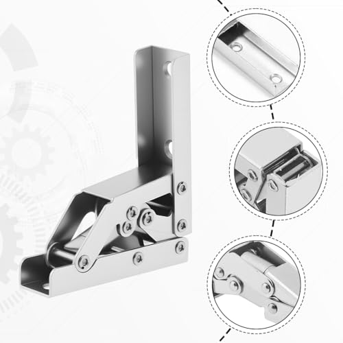 Image of Serplex 90 Cabinet Door Hinges, Flip-up /Flip-down Closet Door Hinges, Slow Closing Heavy Duty Metal Hinges for Folding Shelf, Cabinet, Closet, Universal Soft Close Lift-up Support Hinges