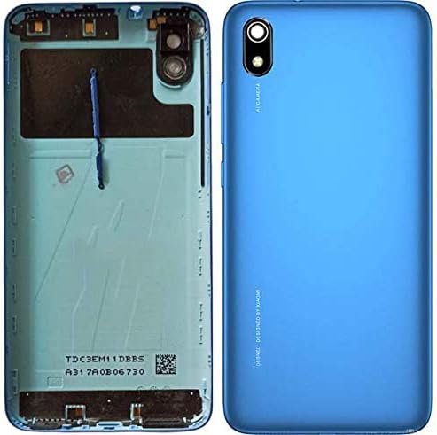 Replacement Back Door Housing Cover Panel Mettel Body for Xiaomi Redmi 7A (MZB7995IN, M1903C3EG, M1903C3EH, M1903C3EI) Included ON/Off and Voliume Control Switch - Blue