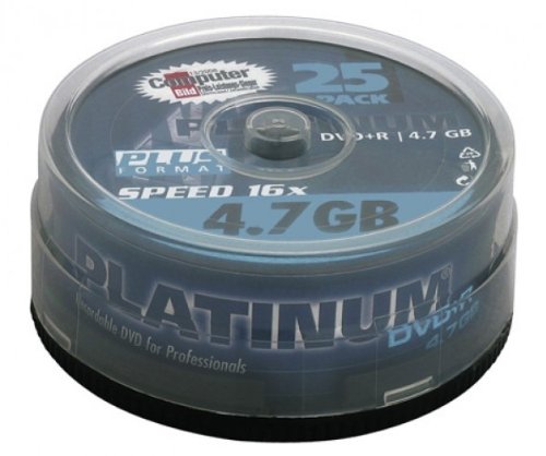 Preisvergleich Produktbild DVD+R 4,7GB 16x PLATINUM Spindel 25er