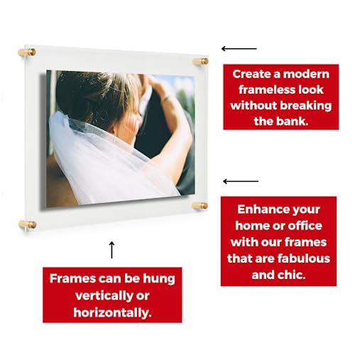 Coolmodernframes GMS1923DG Cool Modern Frames 16X20 Inch Clear Double Panel Floating Acrylic Picture Frame Display thumb #4